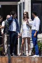 Pregnant  Karlie Kloss, Joshua Kushner leave St Regis Hotel - Venice
