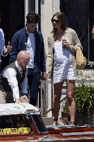Pregnant  Karlie Kloss, Joshua Kushner leave St Regis Hotel - Venice