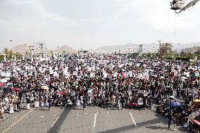 Rally In Support Of Gaza And Iran - Yemen