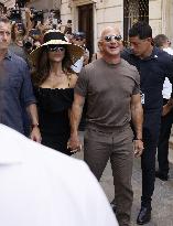 Jeff Bezos and Lauren Sanchez arrive at Harry’s Bar - Venice