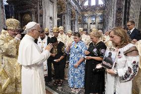 Pope Leo XIV Meets Ukrainian Greek Catholics - Vatican