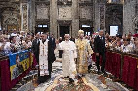 Pope Leo XIV Meets Ukrainian Greek Catholics - Vatican