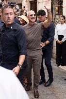 Newly Wed Jeff Bezos and Lauren Sanchez leave Harry’s Bar in Venice
