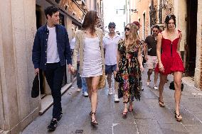 Guests leave Harry’s Bar where Jeff and Lauren offered a cocktail - Venice