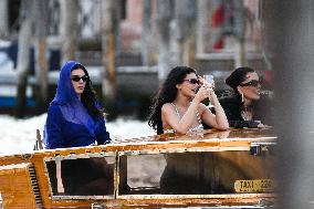 Kendall, Kris and Kylie Jenner Leave The Hotel To Attend The Final Celebration Of The Bezos Wedding - Venice