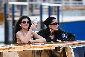 Kendall, Kris and Kylie Jenner Leave The Hotel To Attend The Final Celebration Of The Bezos Wedding - Venice