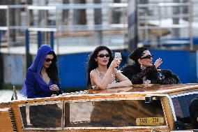 Kendall, Kris and Kylie Jenner Leave The Hotel To Attend The Final Celebration Of The Bezos Wedding - Venice