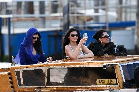 Kendall, Kris and Kylie Jenner Leave The Hotel To Attend The Final Celebration Of The Bezos Wedding - Venice