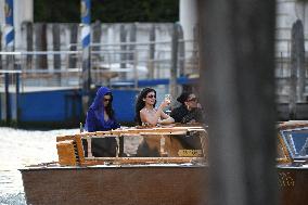 Kendall, Kris and Kylie Jenner Leave The Hotel To Attend The Final Celebration Of The Bezos Wedding - Venice
