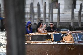 Kendall, Kris and Kylie Jenner Leave The Hotel To Attend The Final Celebration Of The Bezos Wedding - Venice