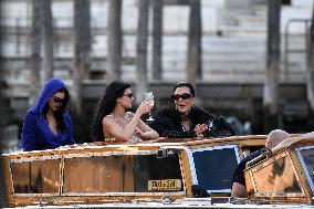 Kendall, Kris and Kylie Jenner Leave The Hotel To Attend The Final Celebration Of The Bezos Wedding - Venice