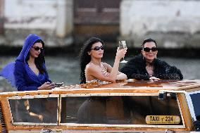 Kendall, Kris and Kylie Jenner Leave The Hotel To Attend The Final Celebration Of The Bezos Wedding - Venice