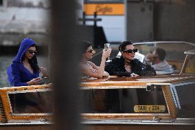 Kendall, Kris and Kylie Jenner Leave The Hotel To Attend The Final Celebration Of The Bezos Wedding - Venice