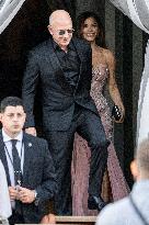 Jeff Bezos and Lauren Sanchez Leaves The Hotel - Venice