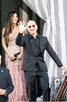Jeff Bezos and Lauren Sanchez Leaves The Hotel - Venice