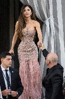 Jeff Bezos and Lauren Sanchez Leaves The Hotel - Venice