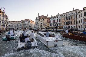 Jeff Bezos and Lauren Sanchez Leaves The Hotel - Venice