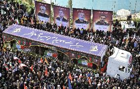 State funeral in Tehran for military commanders killed by Israel