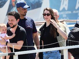 The Bezos Wedding - Prince Hussein and Princess Rajwa Al Hussein Departure