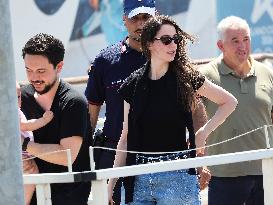 The Bezos Wedding - Prince Hussein and Princess Rajwa Al Hussein Departure