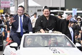 Onosato's promotion to yokozuna celebrated in hometown