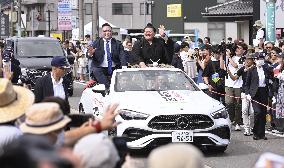 Onosato's promotion to yokozuna celebrated in hometown