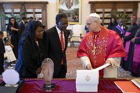 Pope Leo XIV During A Private Audience - Vatican