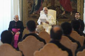 Pope Leo XIV During A Private Audience - Vatican