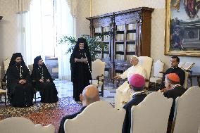 Pope Leo XIV Receiving The Delegation Of The Ecumenical Patriarchate Of Costantinople - Vatican
