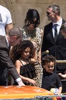 Khloe Kardashian leaves Gritti Hotel after the wedding of Jeff Bezos - Venice