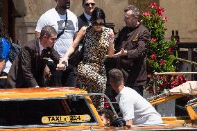 Khloe Kardashian leaves Gritti Hotel after the wedding of Jeff Bezos - Venice