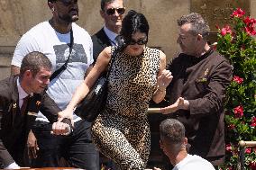Khloe Kardashian leaves Gritti Hotel after the wedding of Jeff Bezos - Venice