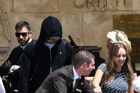 Leonardo DiCaprio leave Gritti Hotel in Venice