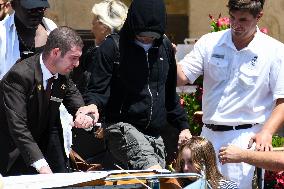 Leonardo DiCaprio leave Gritti Hotel in Venice