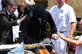 Leonardo DiCaprio leave Gritti Hotel in Venice