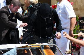 Leonardo DiCaprio leave Gritti Hotel in Venice