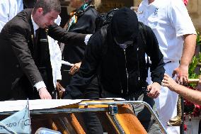 Leonardo DiCaprio leave Gritti Hotel in Venice