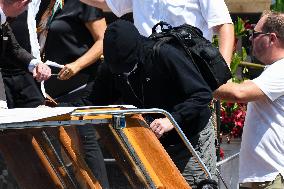 Leonardo DiCaprio leave Gritti Hotel in Venice