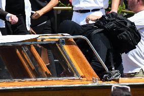 Leonardo DiCaprio leave Gritti Hotel in Venice