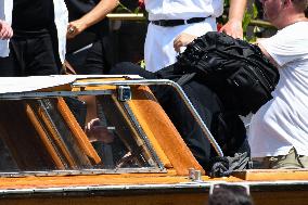 Leonardo DiCaprio leave Gritti Hotel in Venice