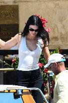 Kendall Jenner leaves her hotel in Venice