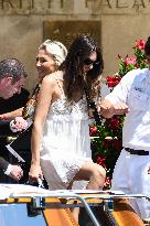 Victoria Ceretti leaves her hotel in Venice