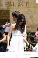 Victoria Ceretti leaves her hotel in Venice