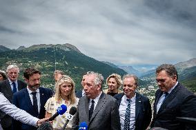 François Bayrou at Inter-Ministerial Committee for the 2030 Olympic - Briancon