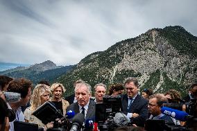 François Bayrou at Inter-Ministerial Committee for the 2030 Olympic - Briancon