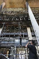 Destroyed Iranian state television headquarters