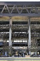 Destroyed Iranian state television headquarters