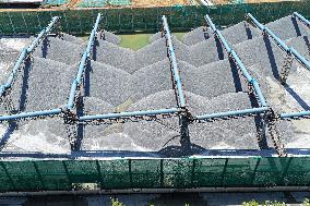 Yangtze River Wharf Sand And Gravel Storage Yard in Nanjing