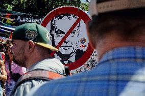 Hundreds of Thousands Take Part in The Banned Pride March - Budapest