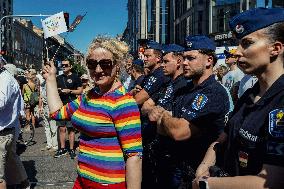 Hundreds of Thousands Take Part in The Banned Pride March - Budapest